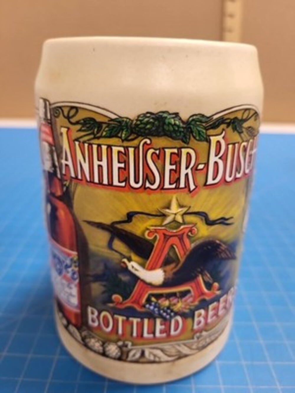 Anheuser Busch Budweiser Bottled Beer Stein Mug Barware Collectible Brazil Made